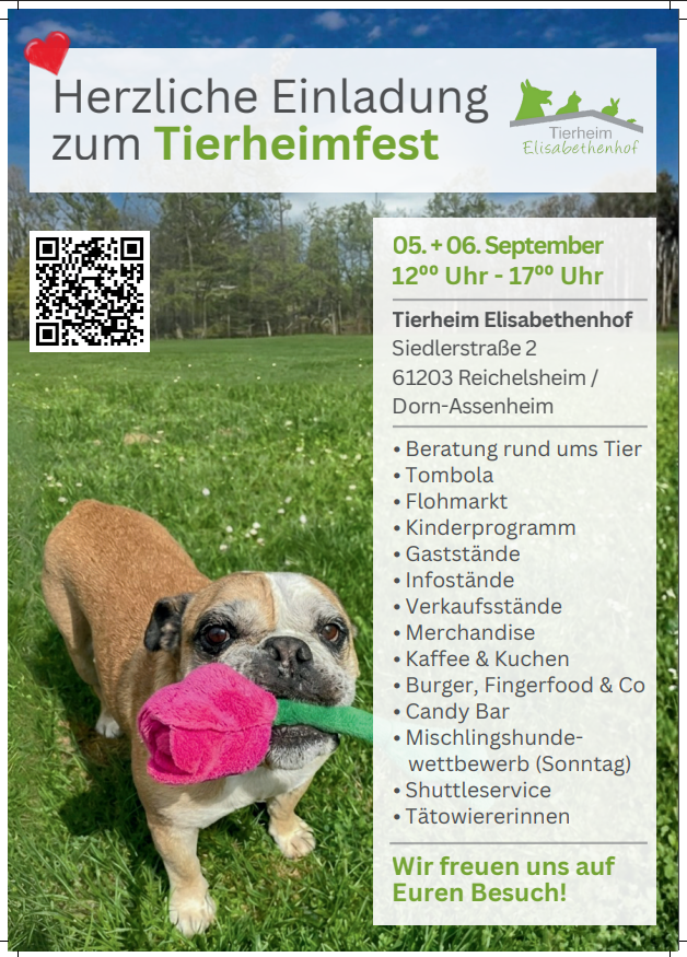 Einladung zum Tierheimfest